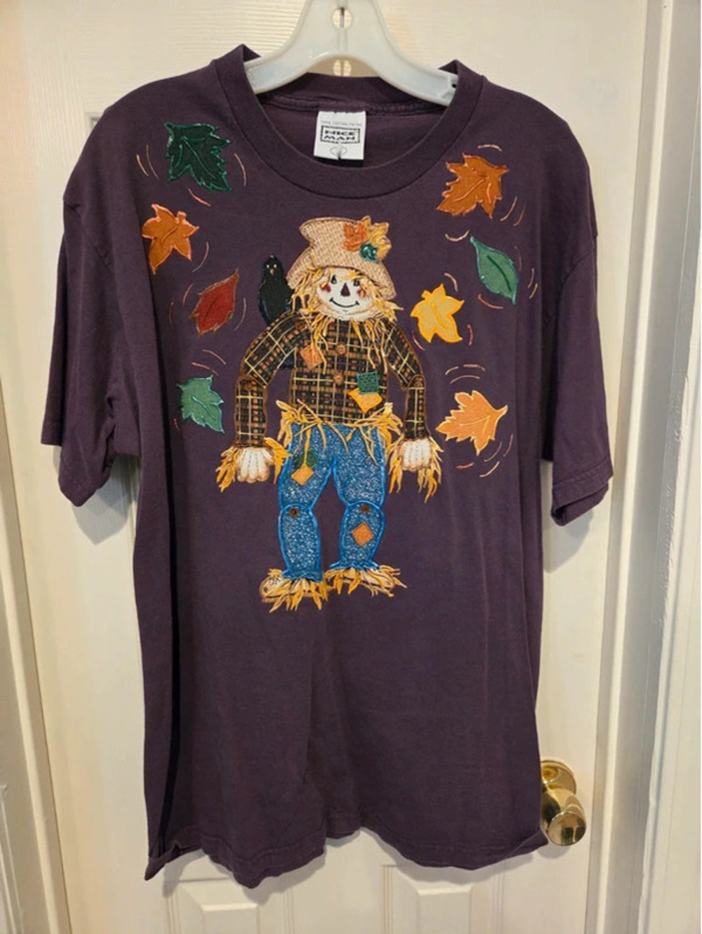 Vtg Autumn scarecrow t-shirt